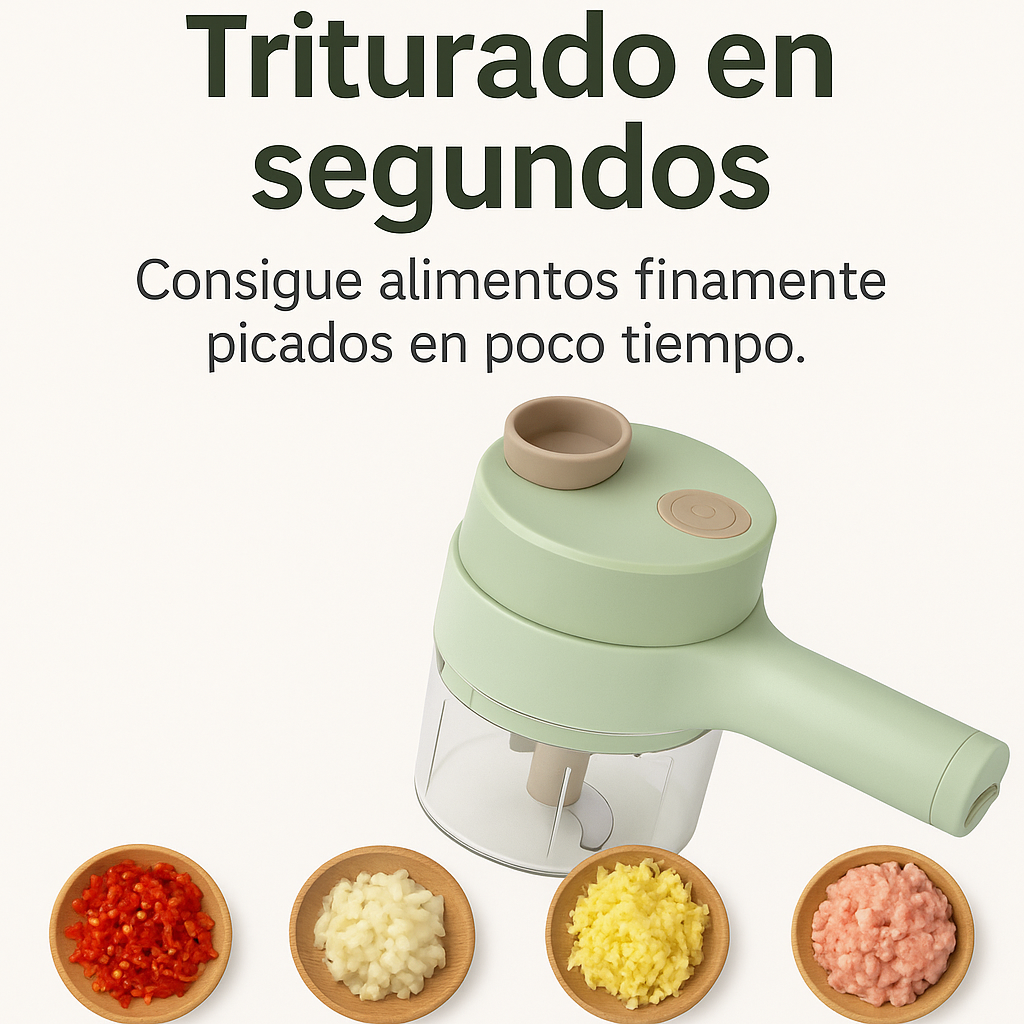 Cortador de Verduras Eléctrico 4 en 1