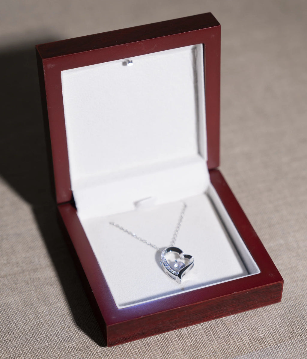 Collar colgante corazón circonita cristal