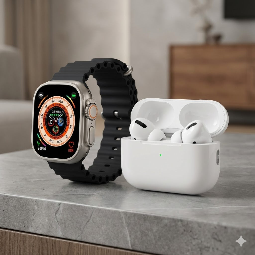 Pack Smartwatch Ultra Pro 2 + Auriculares Inalámbricos 2ª generación